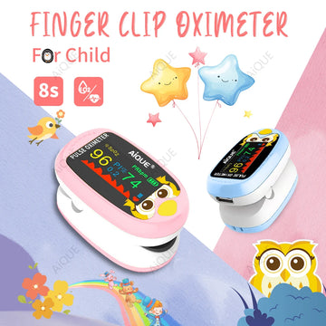 AiQUE Cartoon Finger Pulse Oximeter for Kids