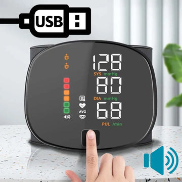 Rechargeable Wrist Blood Pressure Monitor Voice