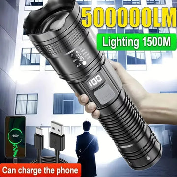 Super Bright USB Rechargeable LED Flashlight