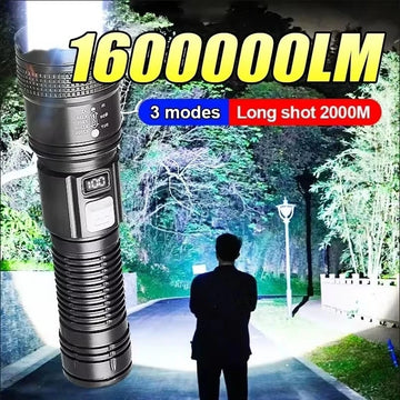 1600000LM Long Range Rechargeable Flashlight Torch