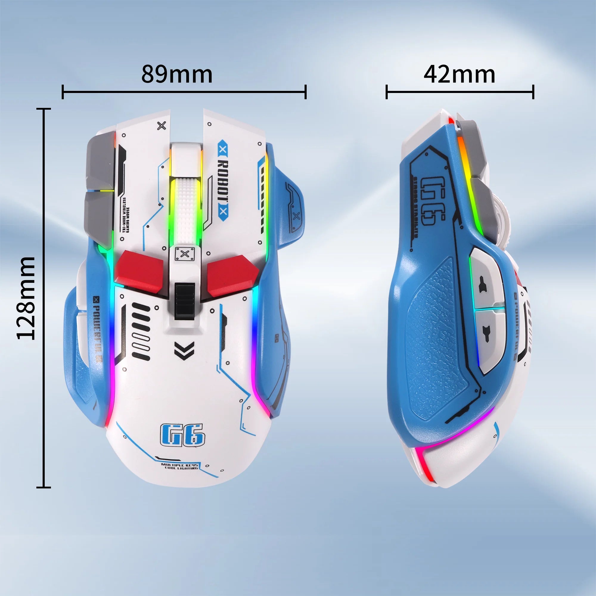 Tri-Mode RGB Rechargeable Wireless Gaming Mouse