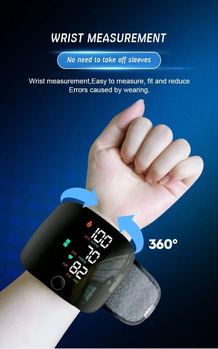 Rechargeable Wrist Blood Pressure Monitor Voice