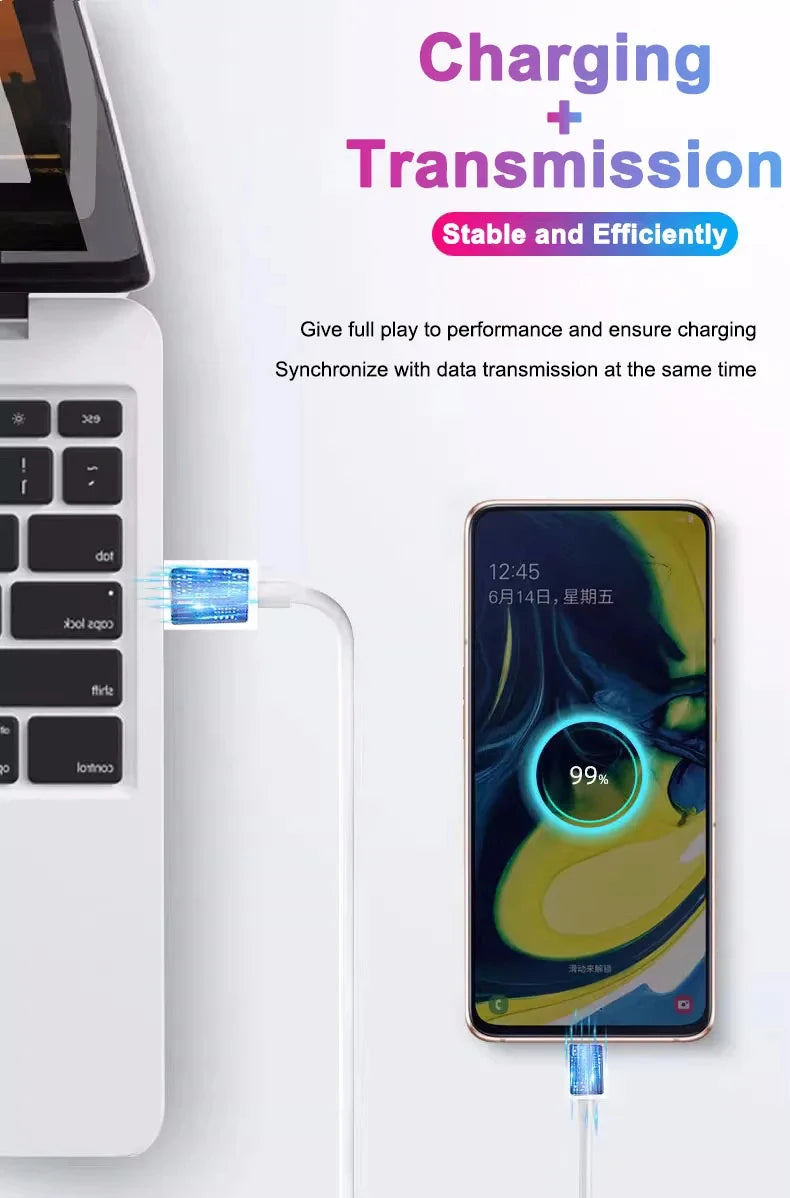 2PCS PD 45W USB C Cable Samsung