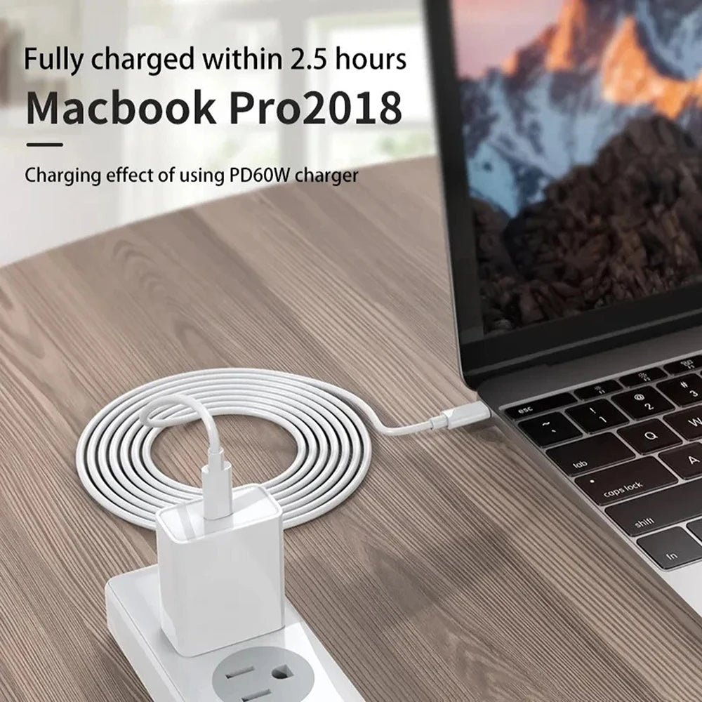 PD 60W USB Type C Cable Fast