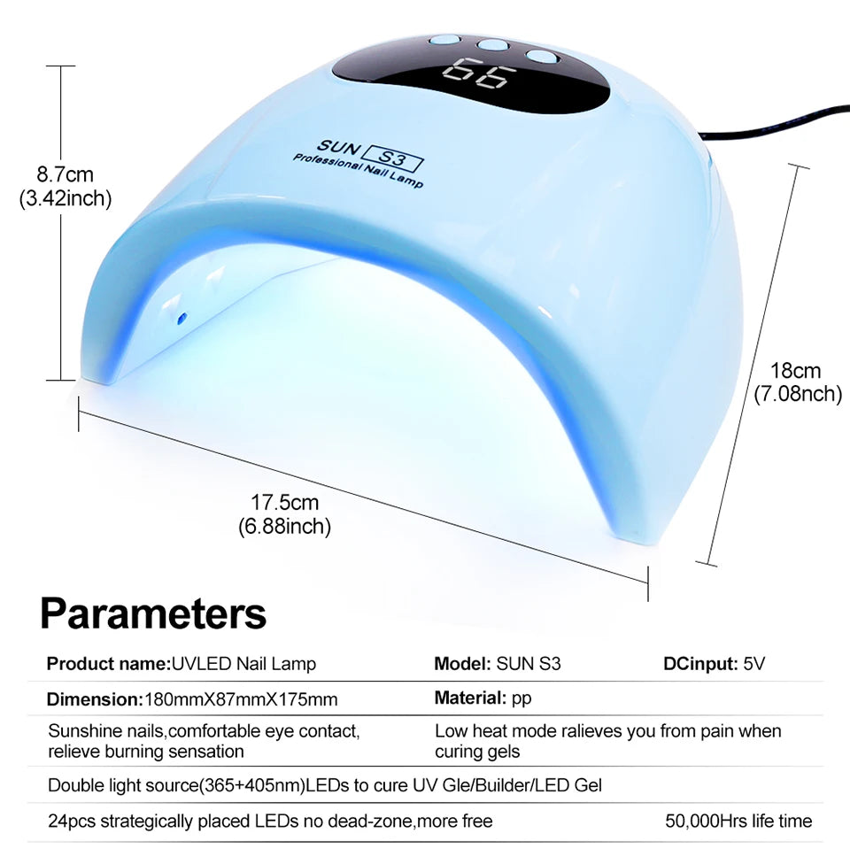 24/6 LED UV Nail Lamp Dryer