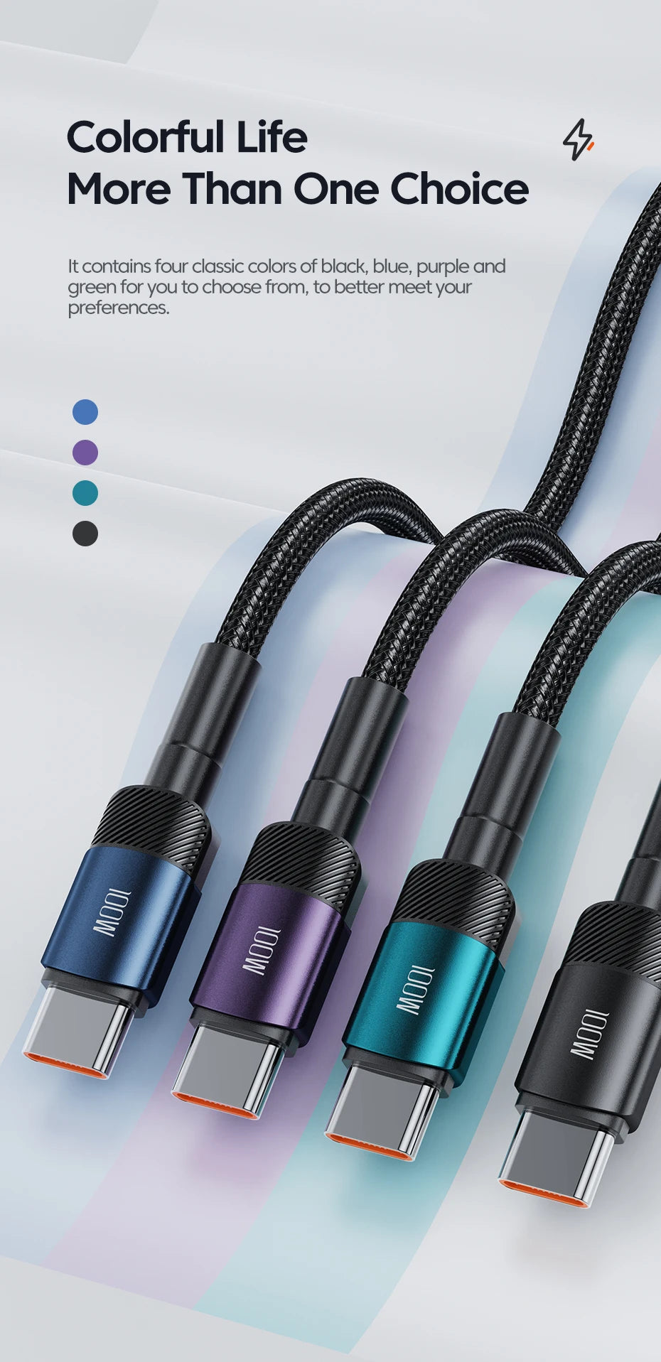 Toocki 100W USB C PD Fast Cable