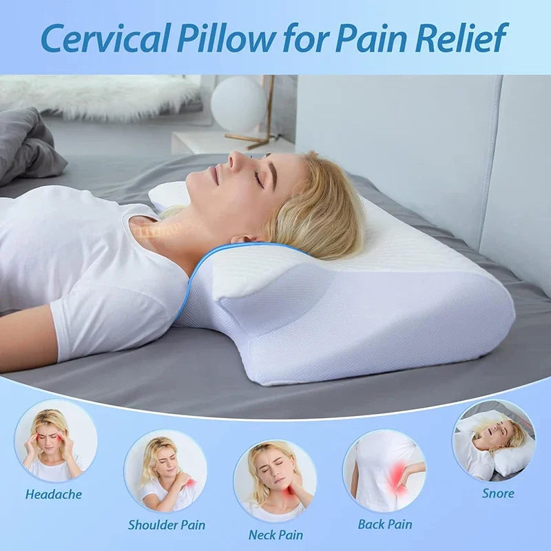 Memory Foam Butterfly Neck Pillow for Sleep