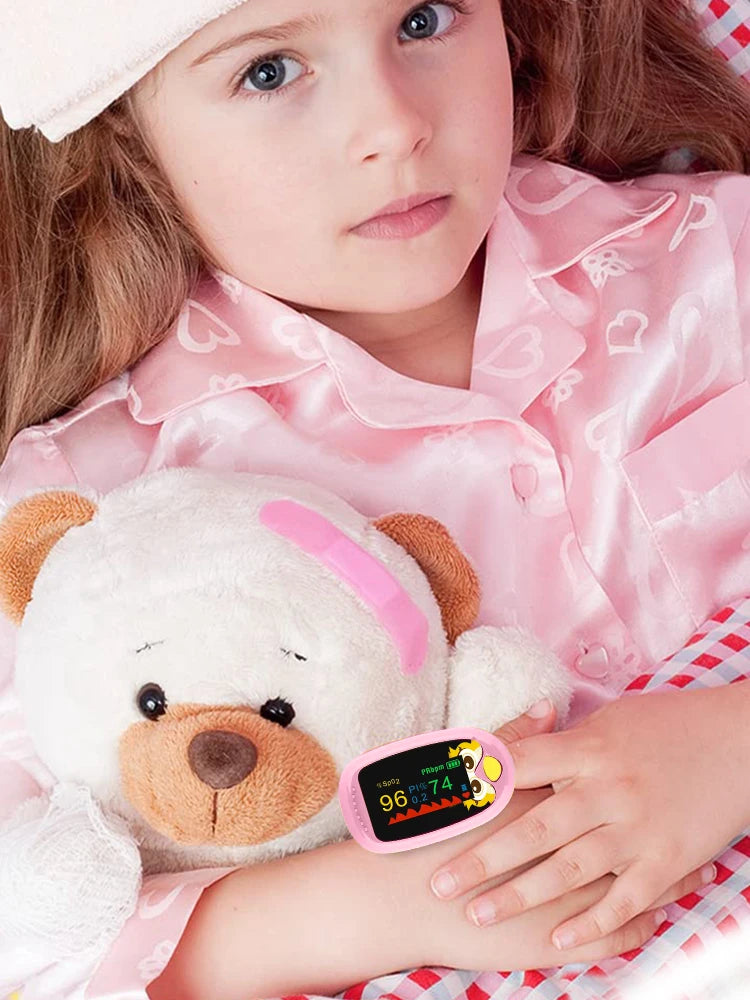 AiQUE Cartoon Finger Pulse Oximeter for Kids