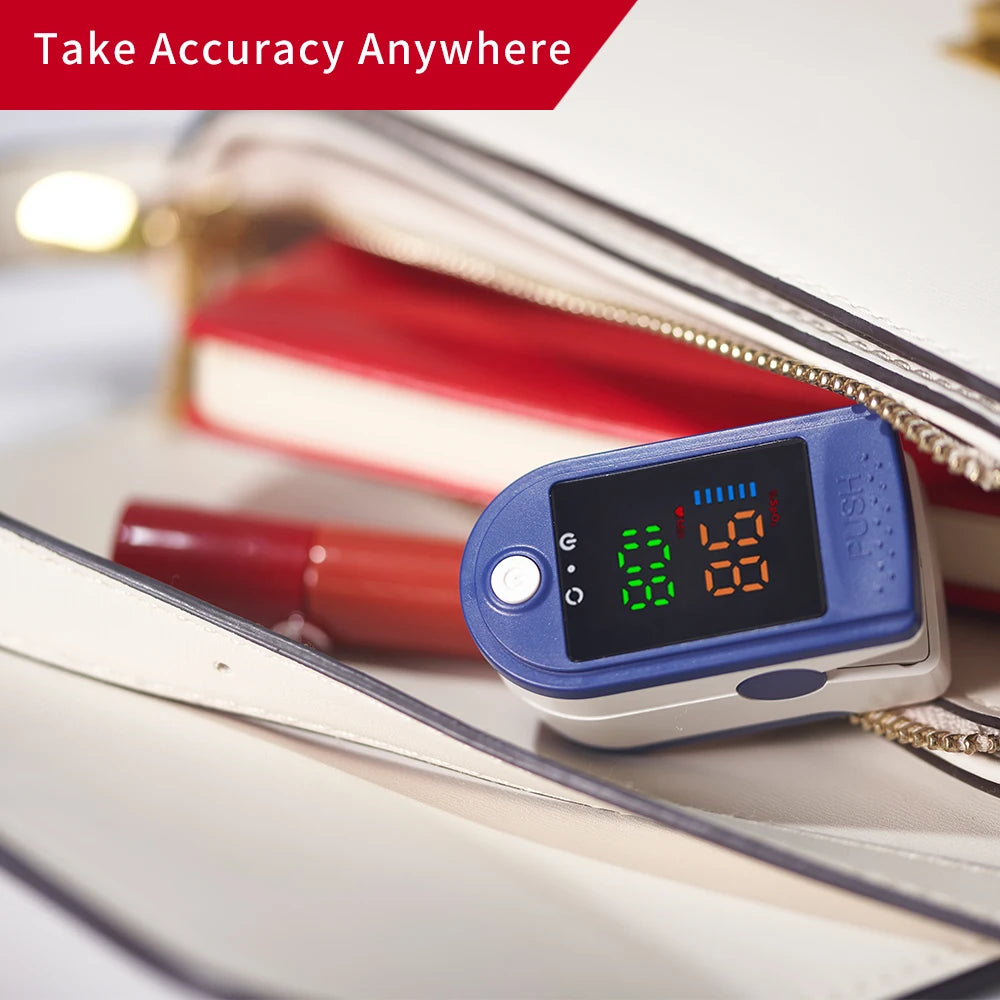 AiQUE Portable Fingertip Oximeter LED Display