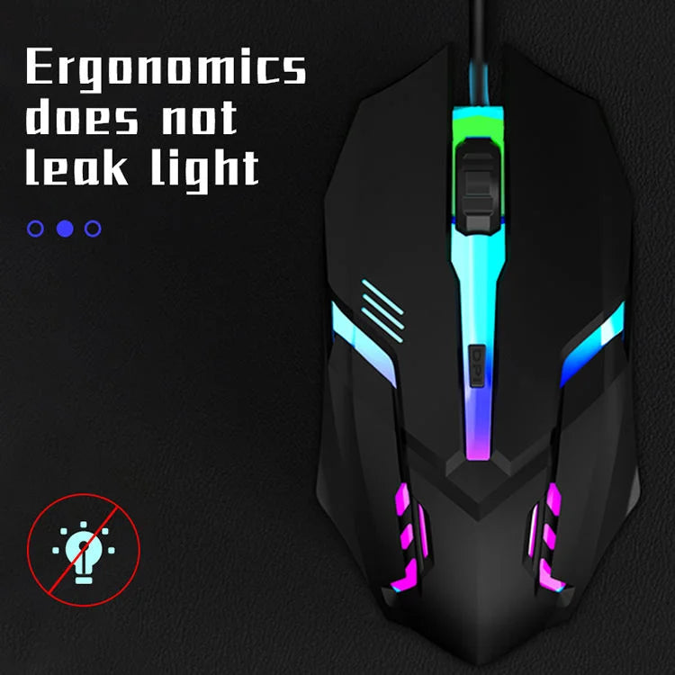 Ergonomic RGB Gaming Mouse USB Wired