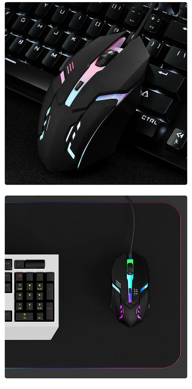 Ergonomic RGB Gaming Mouse USB Wired