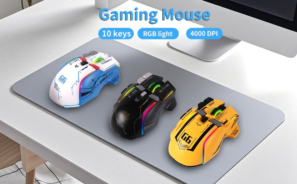 Tri-Mode RGB Rechargeable Wireless Gaming Mouse