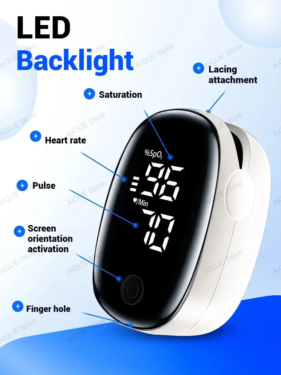 AiQUE Fingertip SPO2 Digital Oximeter Medical