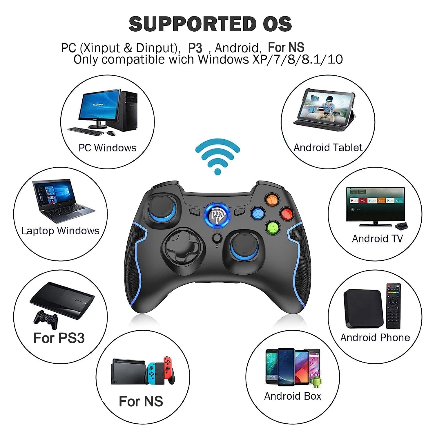 2.4G Wireless Gamepad Controller for PC