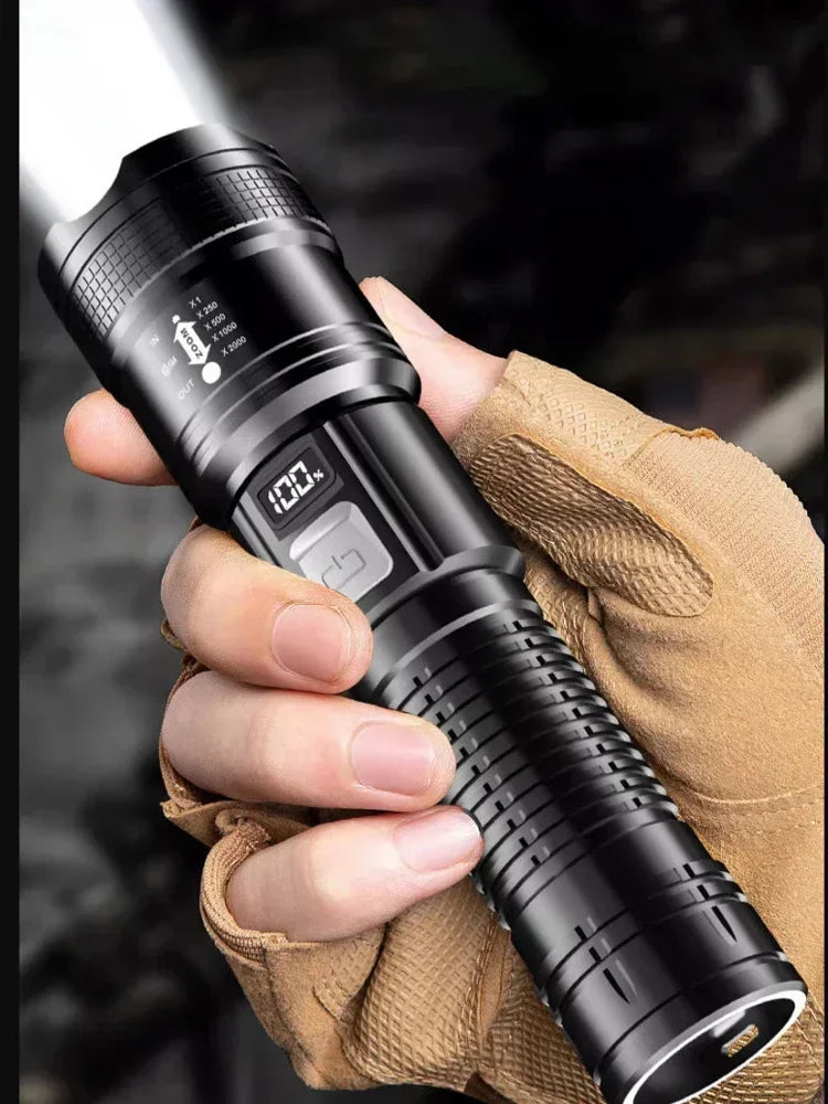 Super Bright USB Rechargeable LED Flashlight