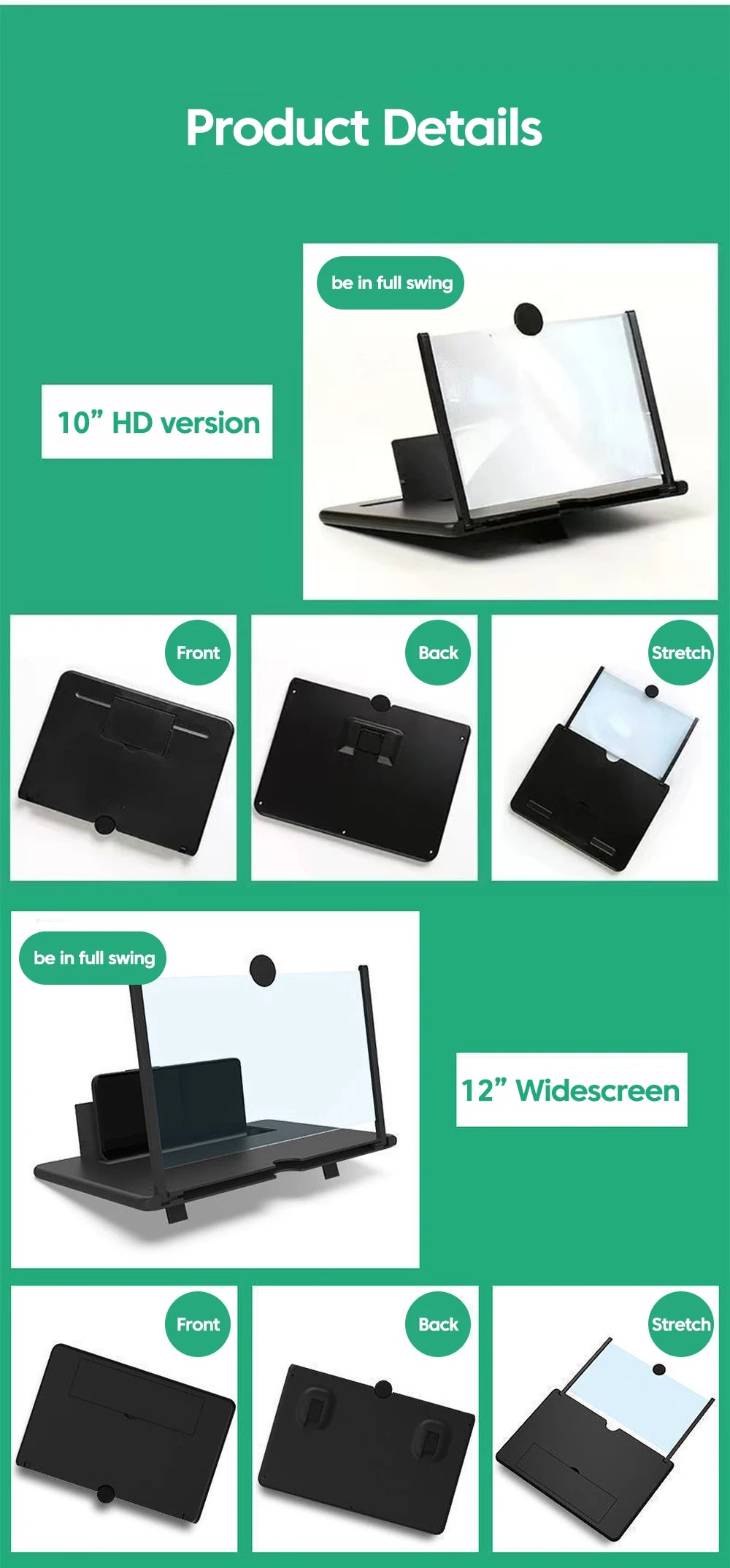 12/10Inch Cell Phone Screen Amplifier