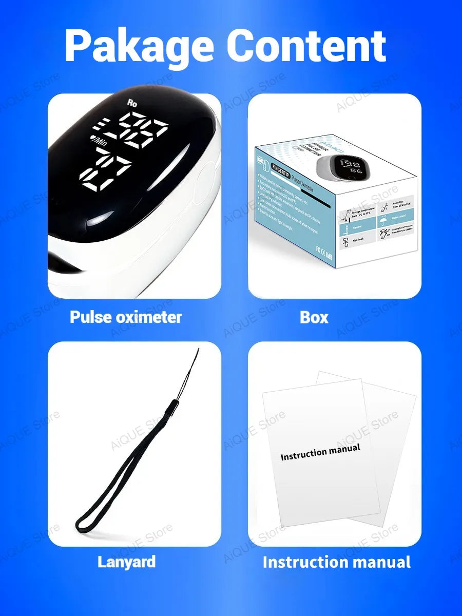 AiQUE Fingertip SPO2 Digital Oximeter Medical
