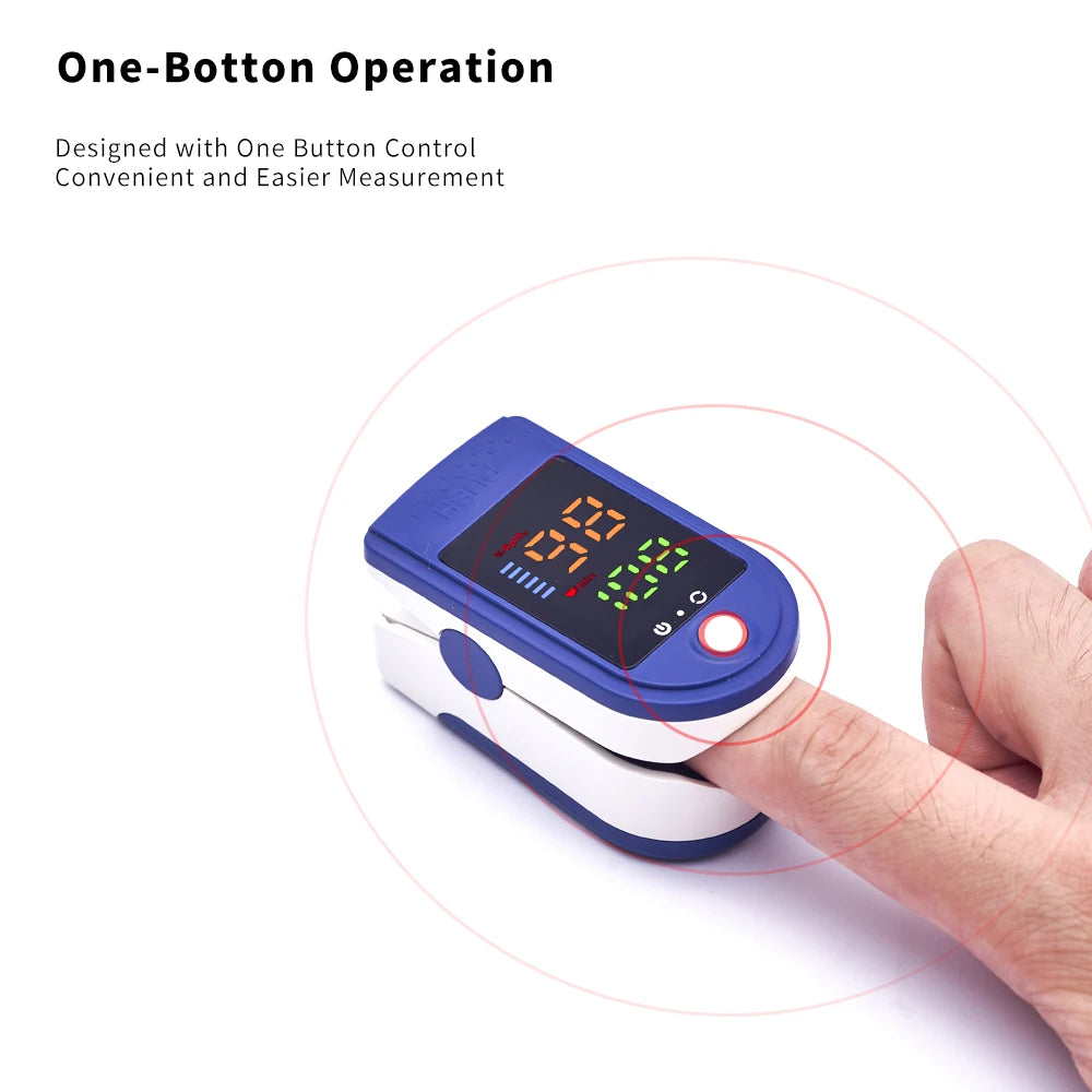 AiQUE Portable Fingertip Oximeter LED Display