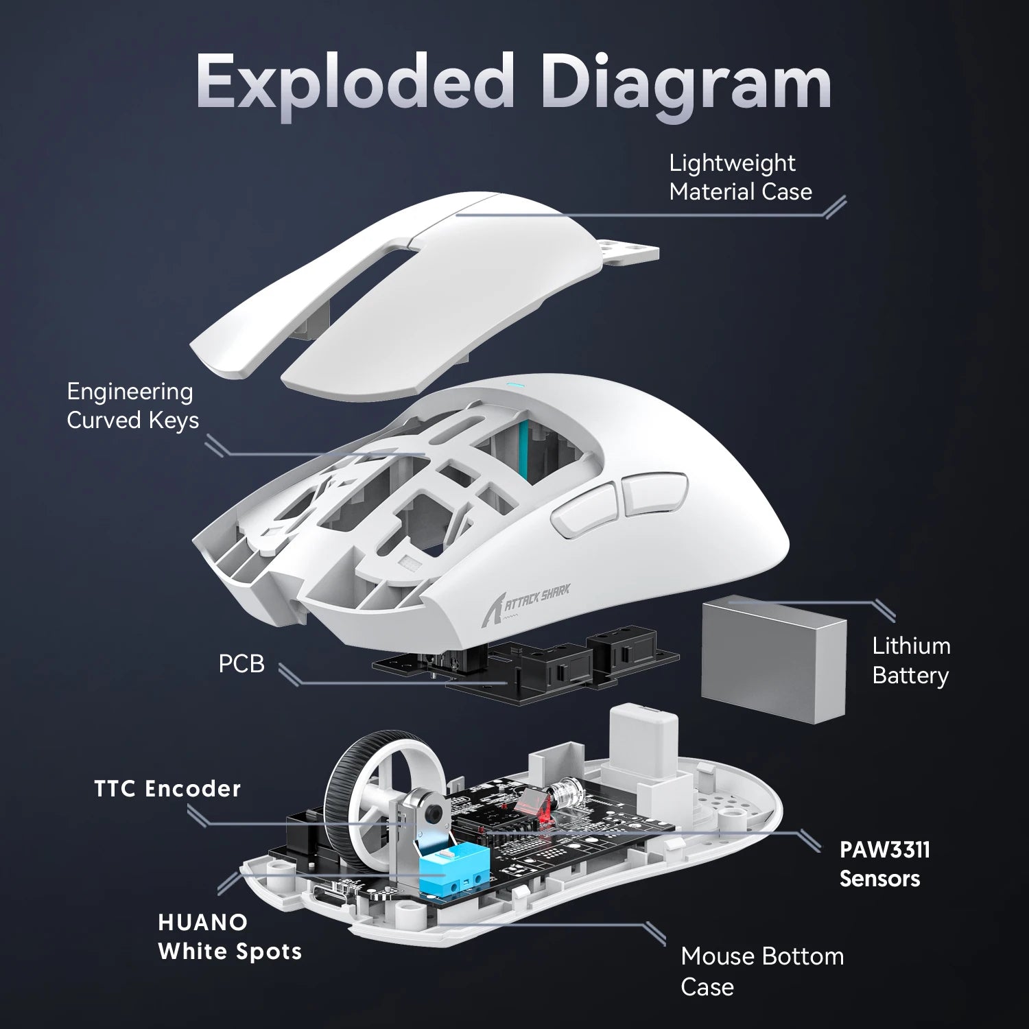 Attack Shark X11 Bluetooth RGB Gaming Mouse