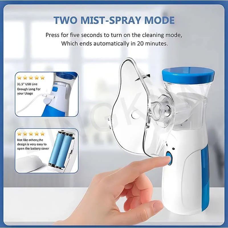 Silent Mesh Nebulizer Handheld Asthma Inhaler