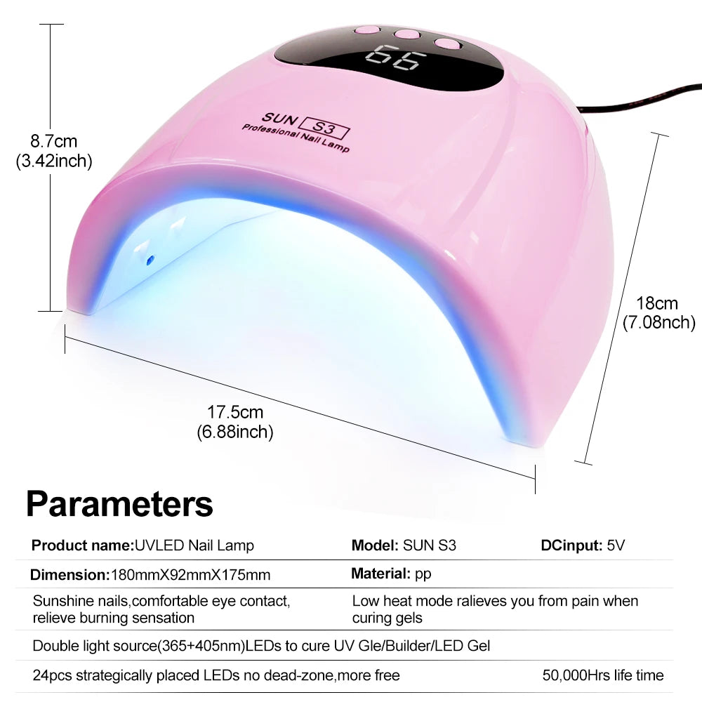 24/6 LED UV Nail Lamp Dryer