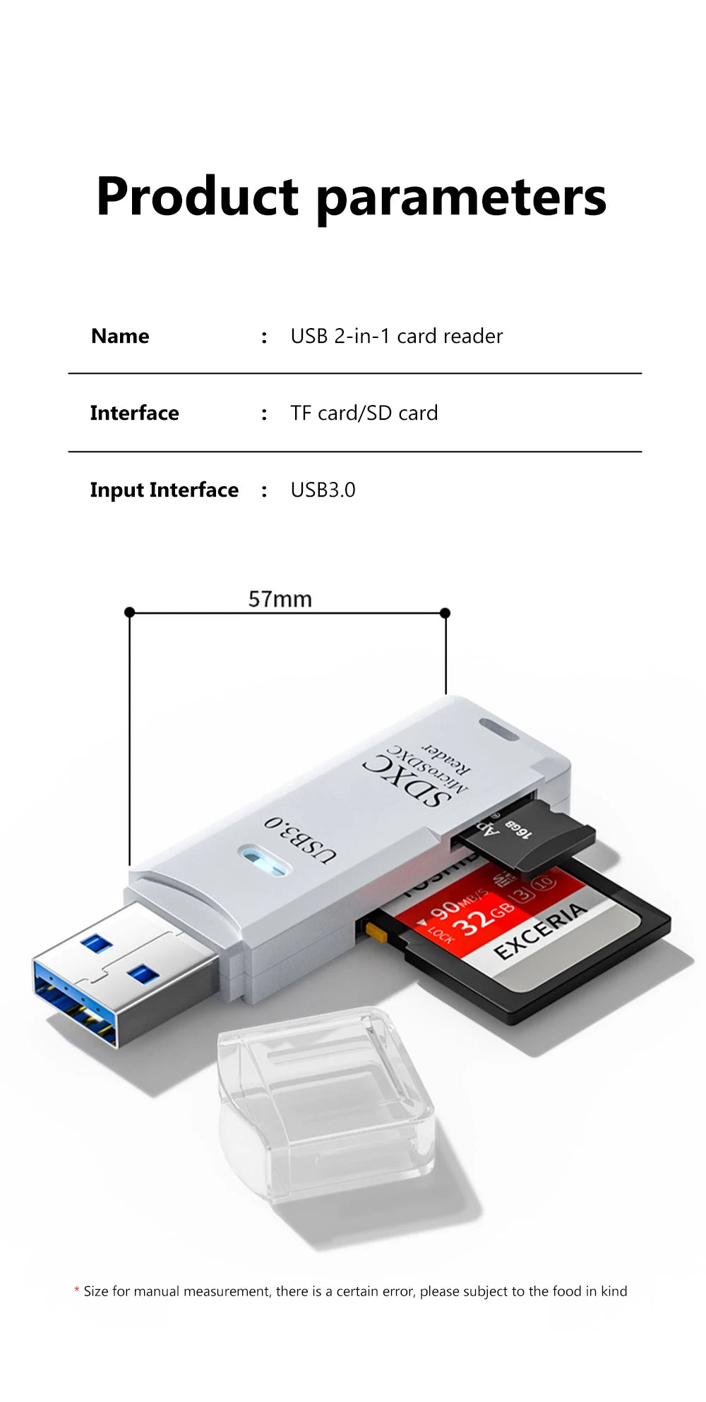 USB 3.0 Micro TF SD Card Reader