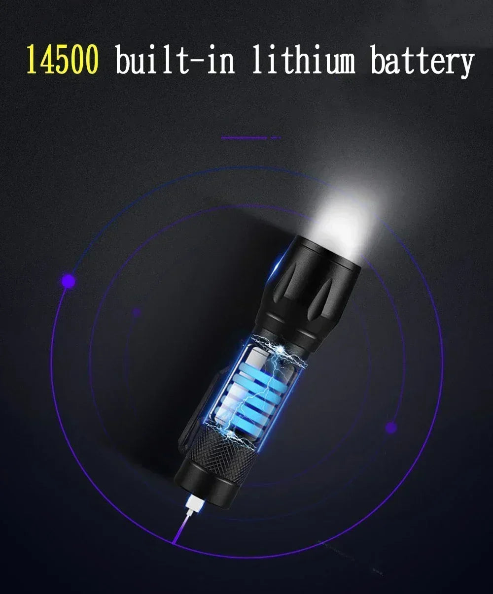 2000LM Tactical LED Flashlight with Display