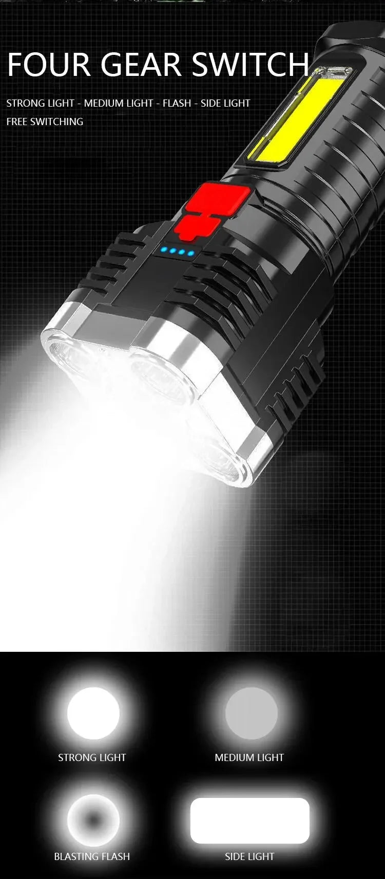 5LED High Power Camping Spotlight Rechargeable