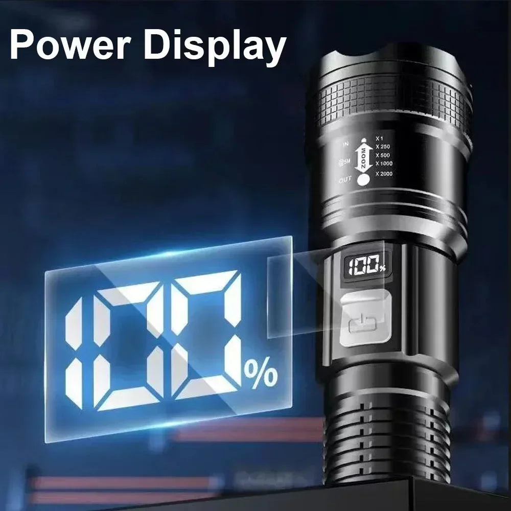 Super Bright USB Rechargeable LED Flashlight