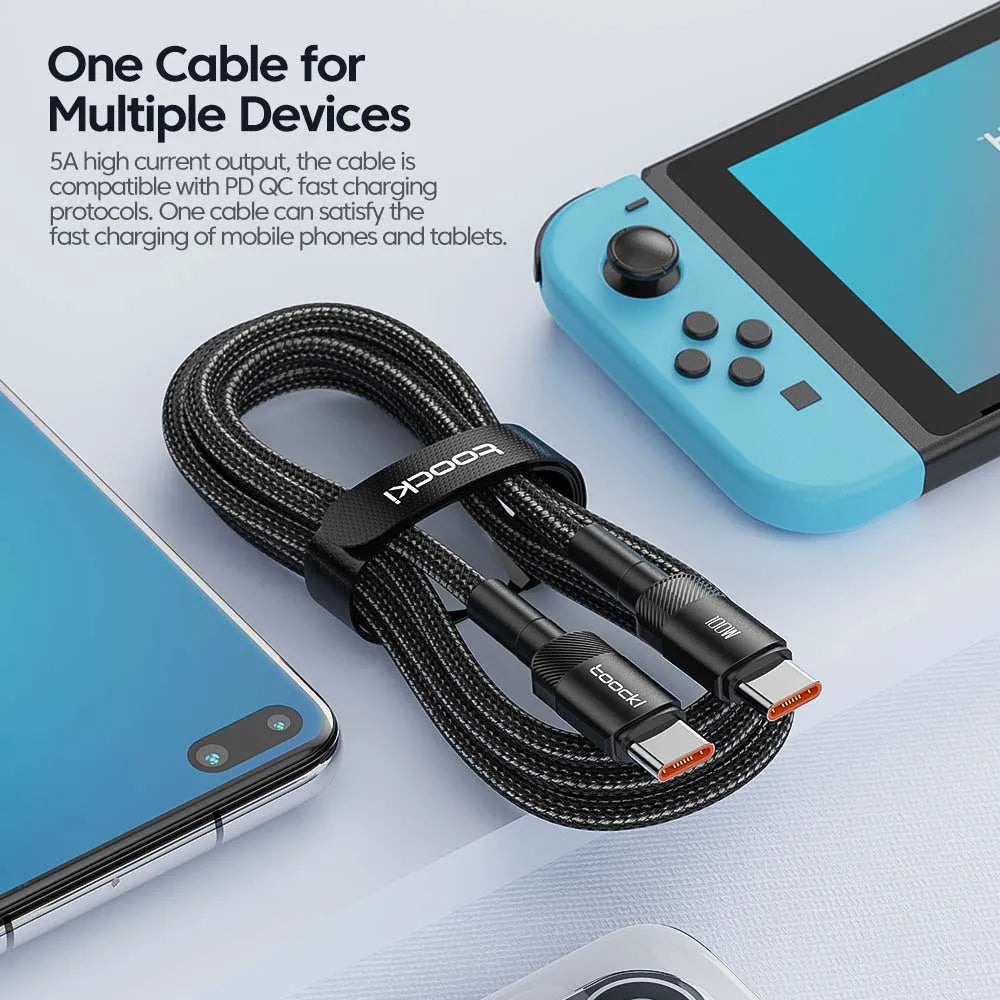 Toocki 100W USB C PD Fast Cable