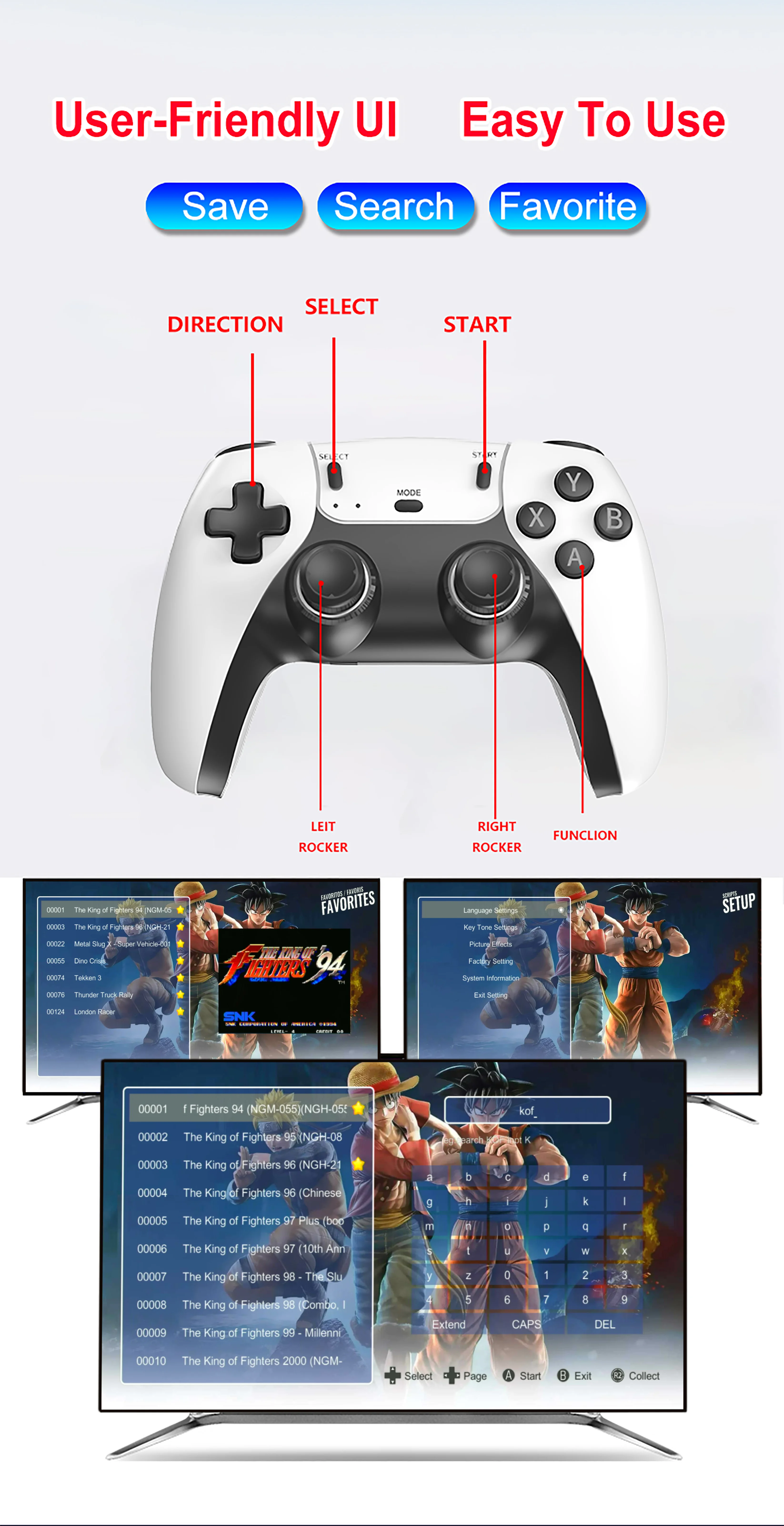 4K TV Game Stick 50000 Retro Games