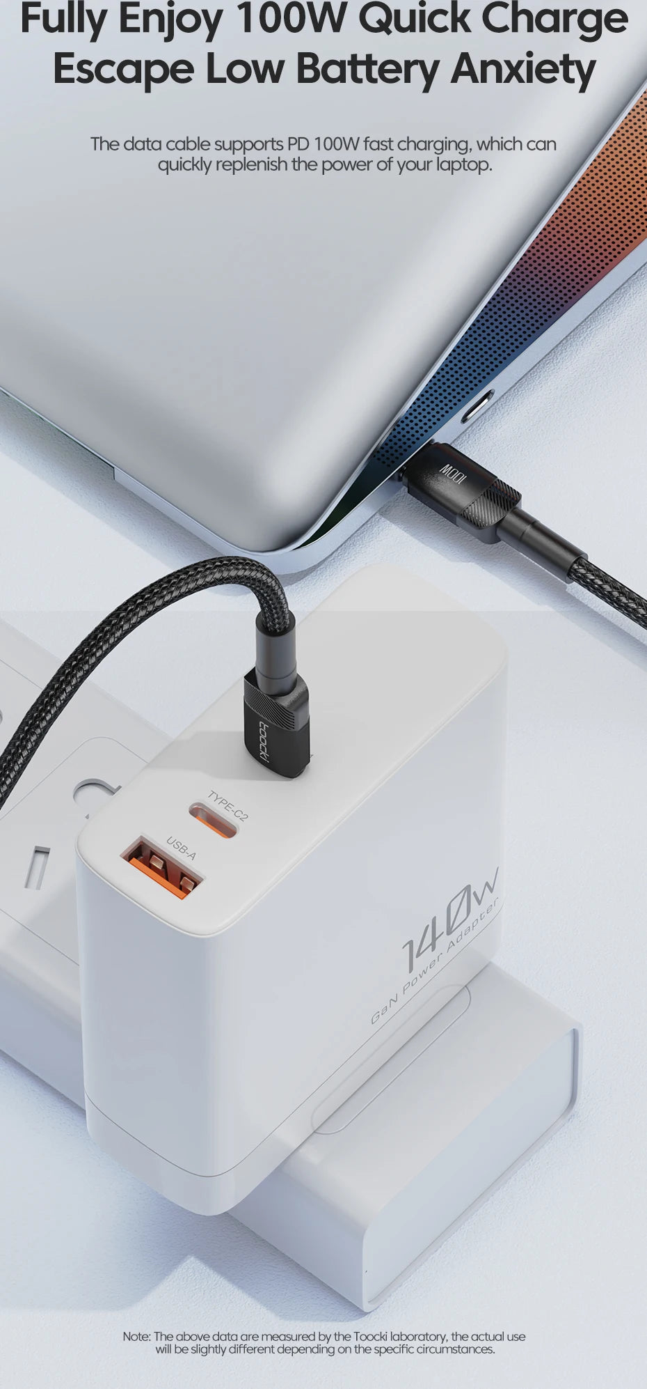 Toocki 100W USB C PD Fast Cable