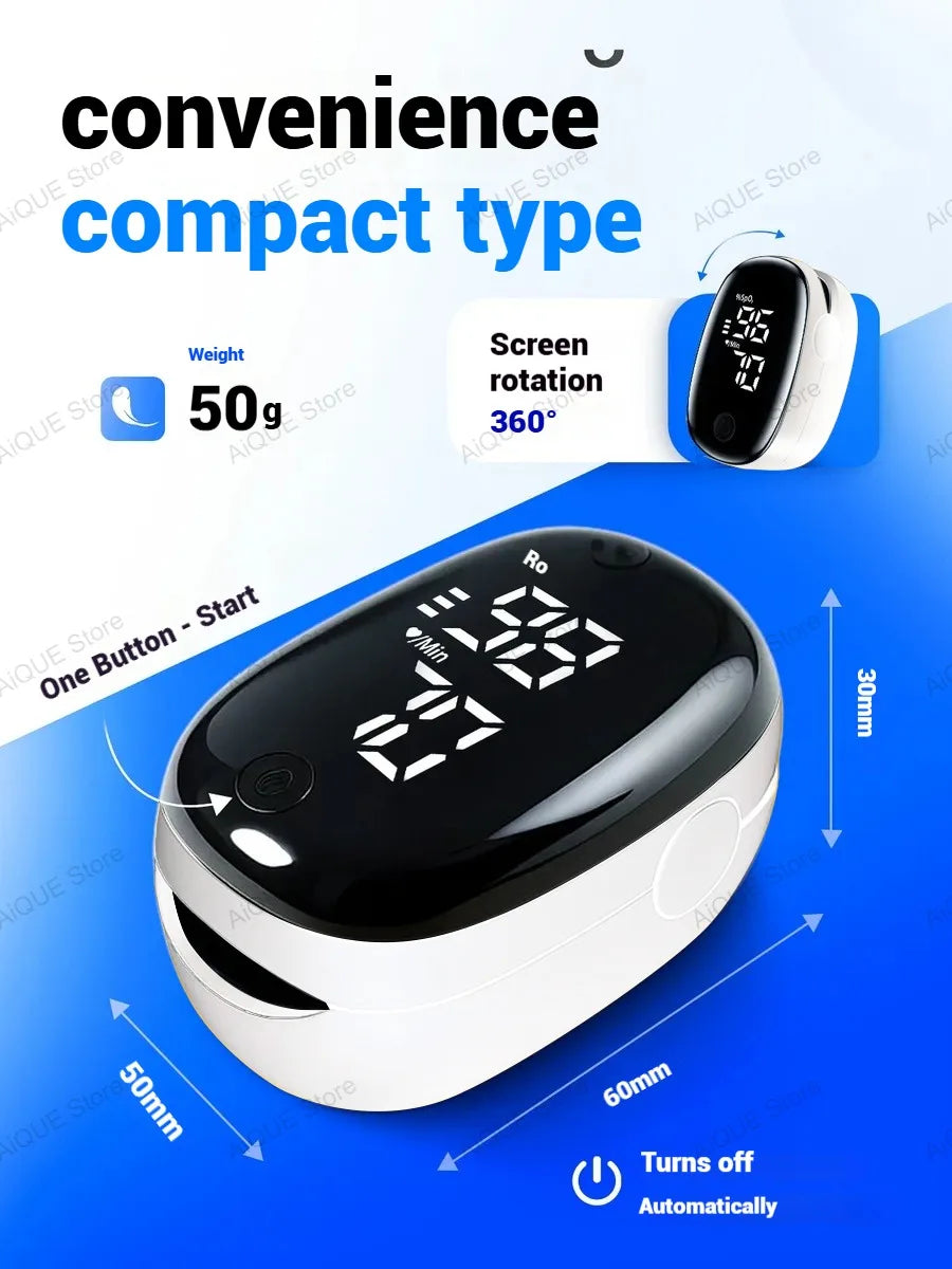 AiQUE Fingertip SPO2 Digital Oximeter Medical