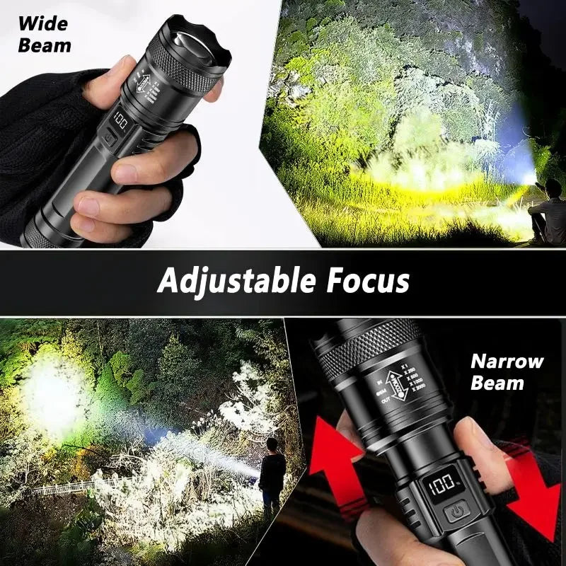 2000LM Tactical LED Flashlight with Display