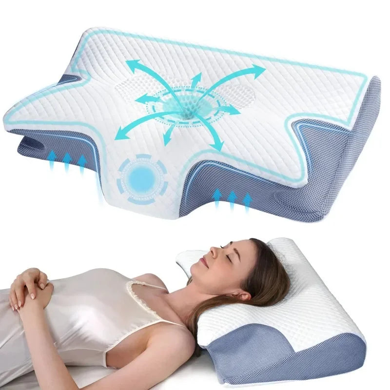 Memory Foam Butterfly Neck Pillow for Sleep