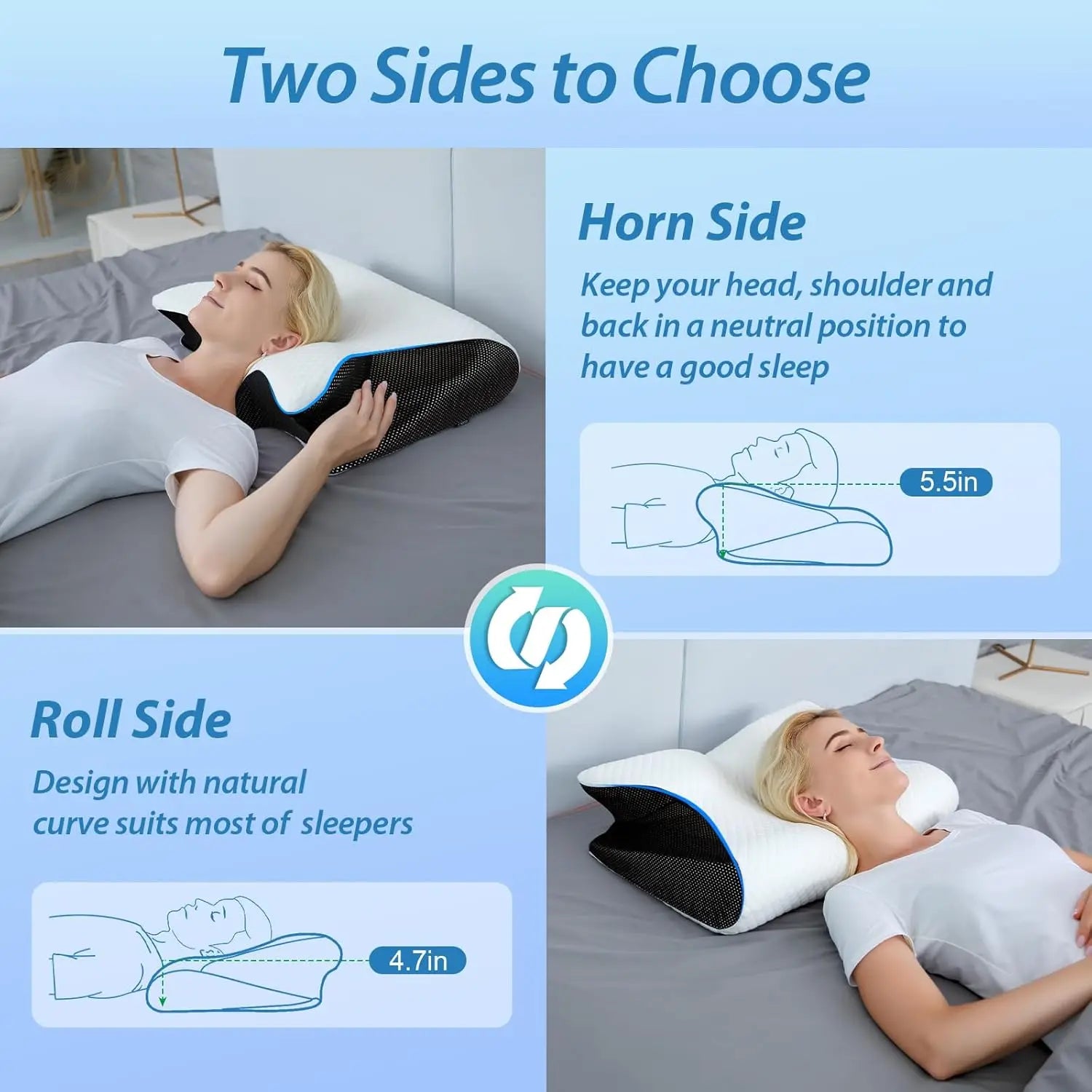 Soft Ergonomic Cotton Snack Pillow Sleeping
