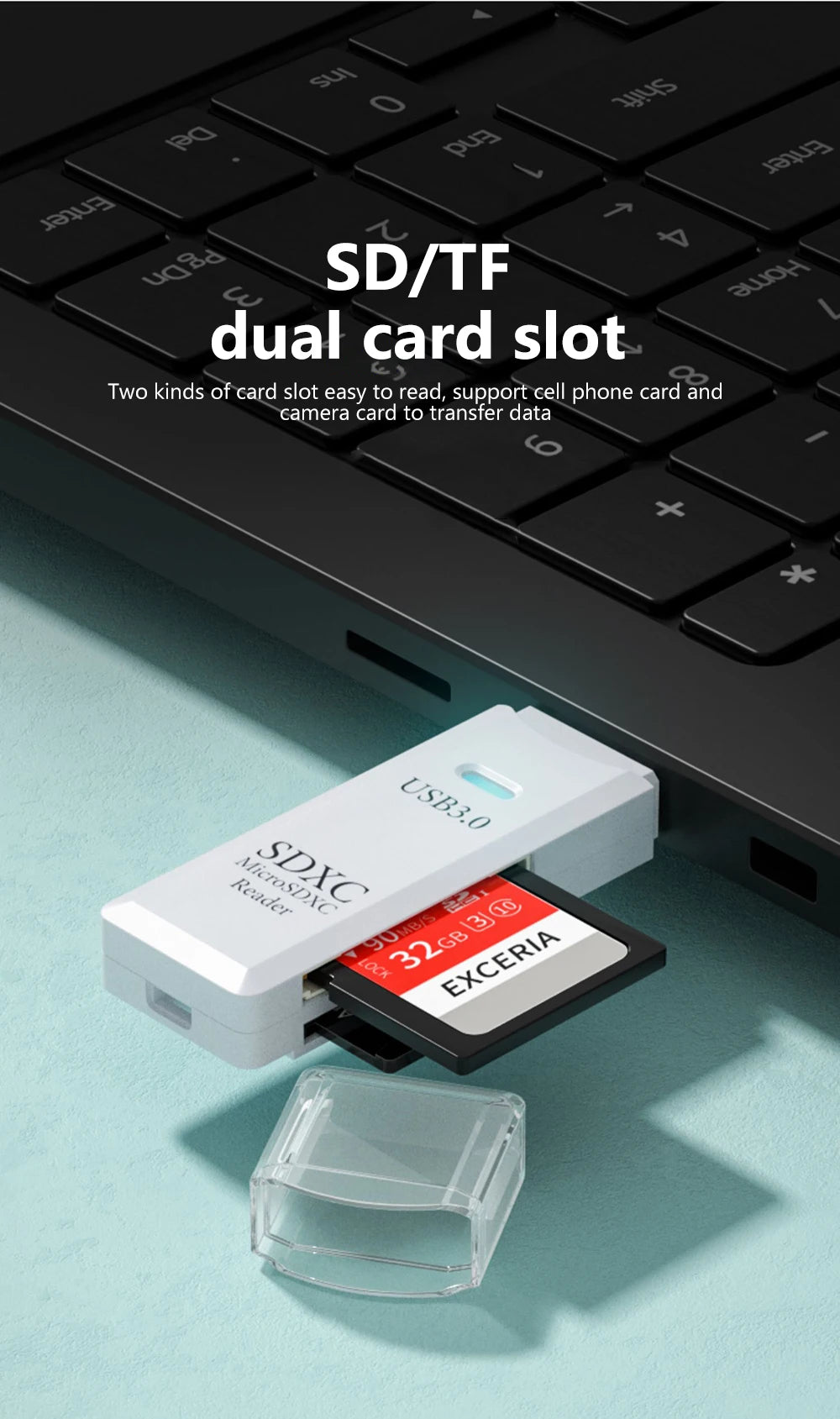USB 3.0 Micro TF SD Card Reader