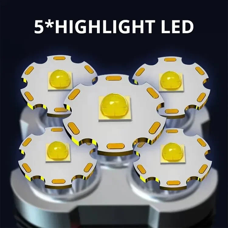 5LED High Power Camping Spotlight Rechargeable