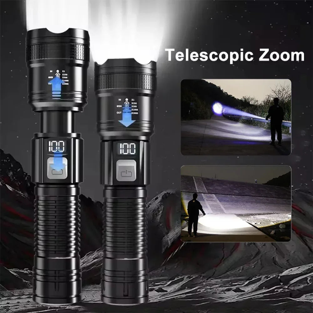 Super Bright USB Rechargeable LED Flashlight