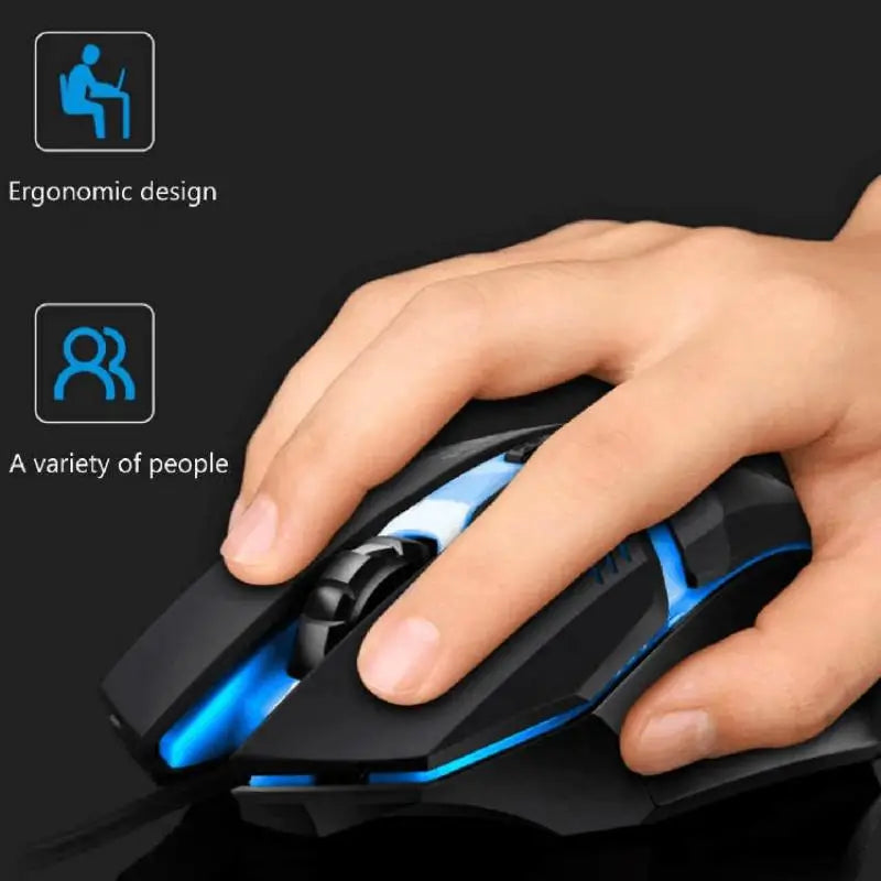 Ergonomic RGB Gaming Mouse USB Wired