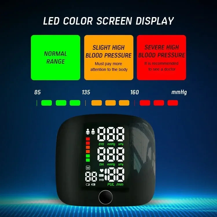 Rechargeable Wrist Blood Pressure Monitor Voice