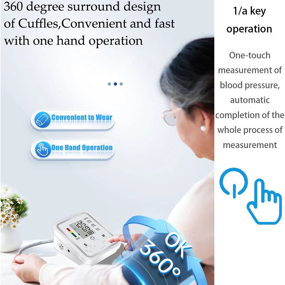 Portable Arm Blood Pressure Monitor Medical Tool