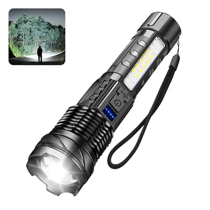 1600000LM Long Range Rechargeable Flashlight Torch