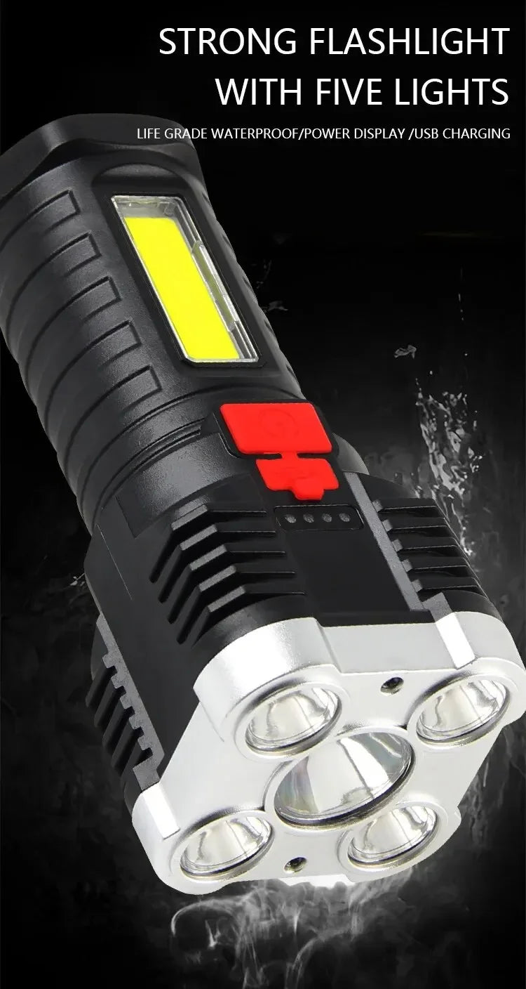 5LED High Power Camping Spotlight Rechargeable