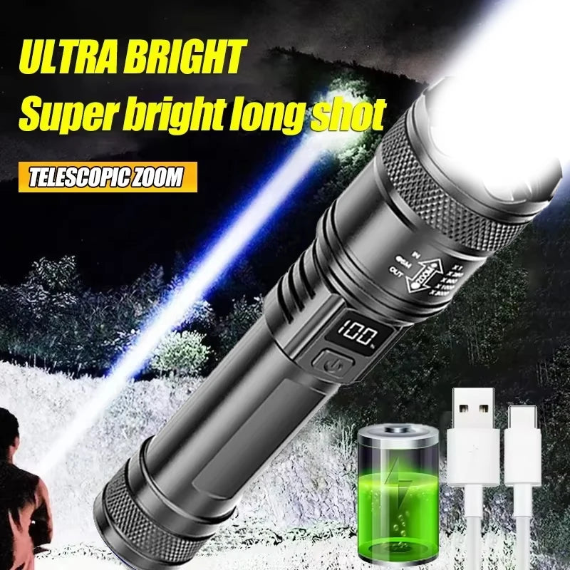 2000LM Tactical LED Flashlight with Display