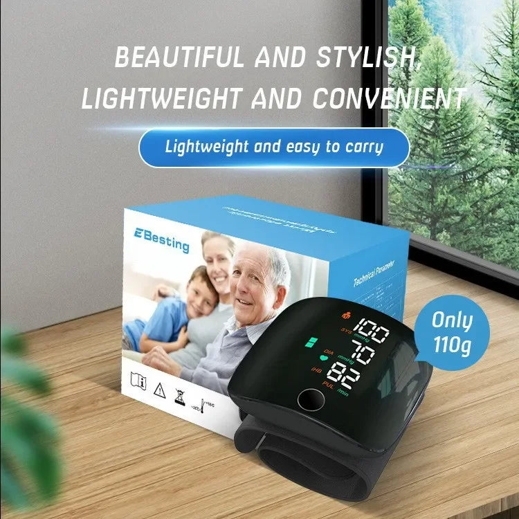 Rechargeable Wrist Blood Pressure Monitor Voice