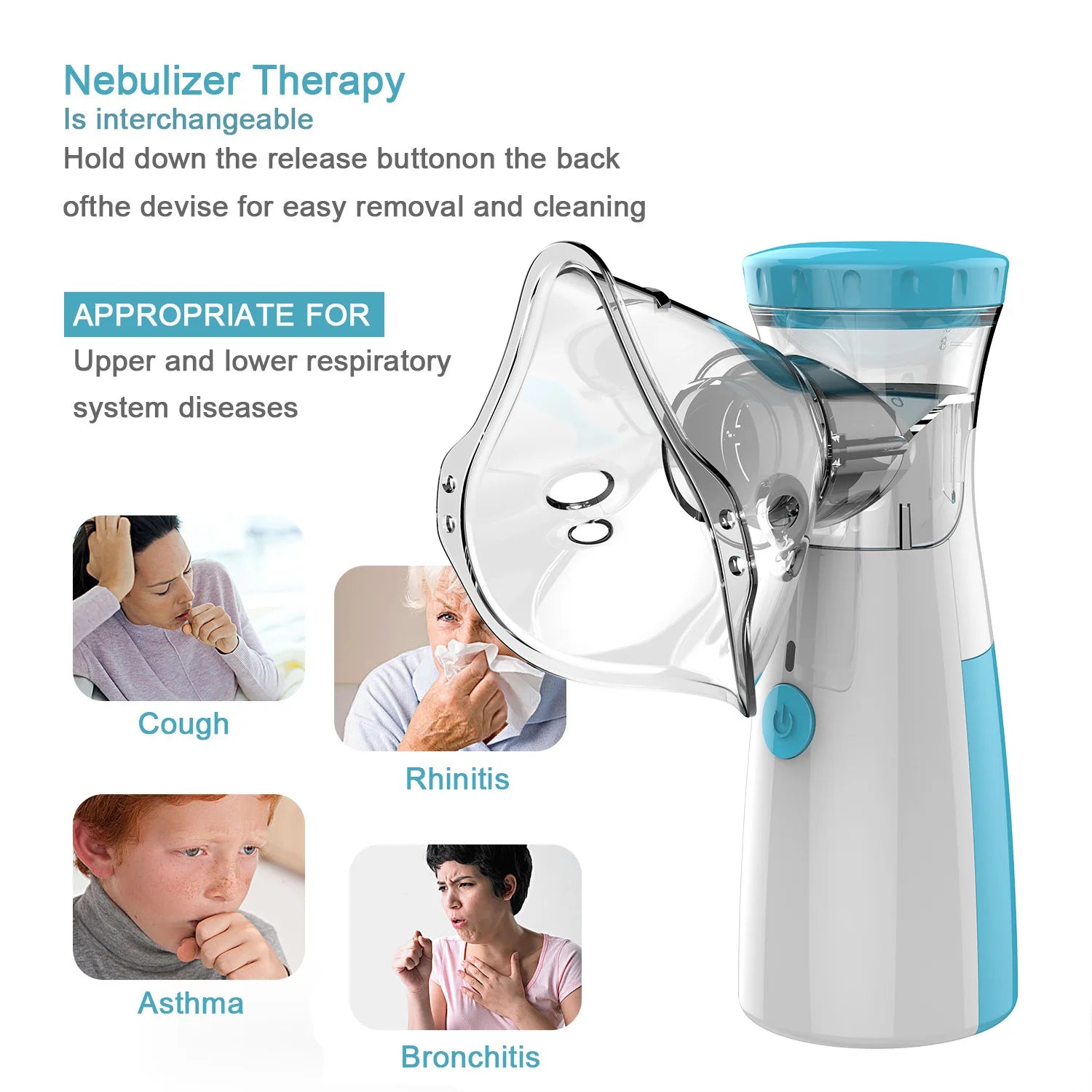 Silent Mesh Nebulizer Handheld Asthma Inhaler